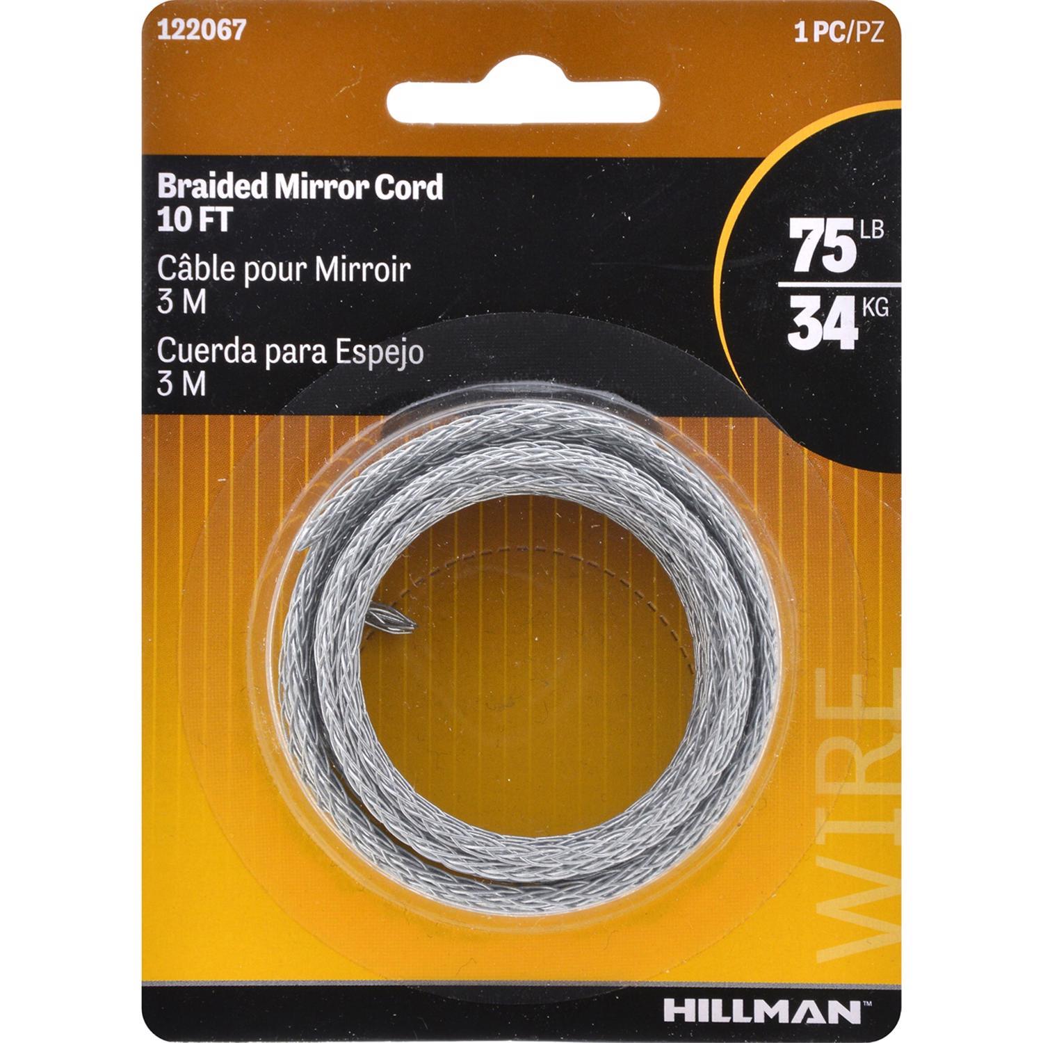 Hillman Galvanized Silver Picture Hanging Cord 75 lb 1 pk
