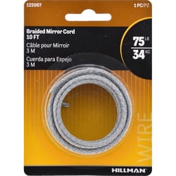 HILLMAN Galvanized Silver Picture Hanging Cord 75 lb 1 pk