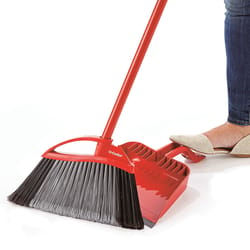 O-Cedar Power Corner 13.75 in. W Stiff Recycled PET Broom with Dustpan