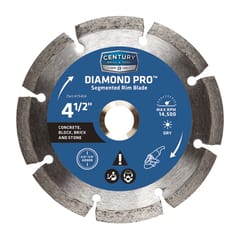 Century Drill & Tool 4-1/2 in. D X 5/8 and 7/8 in. Diamond Segmented Rim Blade 1 pk
