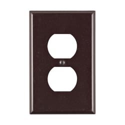 Leviton Brown 1 gang Plastic Duplex Wall Plate 1 pk