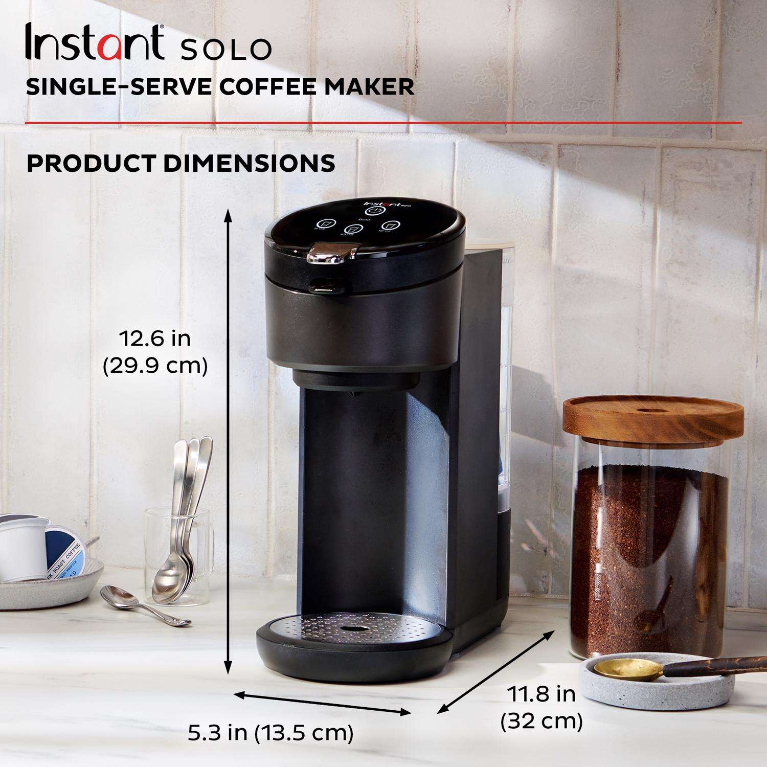 INSTANT Solo Single Cup Charcoal Drip Coffee Maker with 40 oz