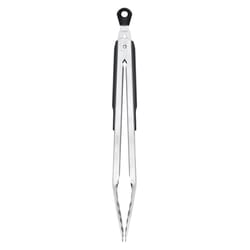 OXO Good Grips Silver/Black Stainless Steel Tongs