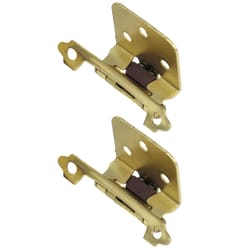 Laurey 1-5/8 in. W X 2-3/4 in. L Polished Brass Gold Steel Cabinet Hinge 2 pk