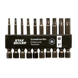 Stay Sharp Torx 2 in. L Standard Screwdriver Bit Set 10 pc