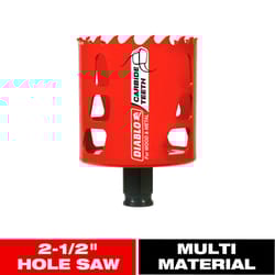 Diablo Snap-Lock Plus 2-1/2 in. Carbide Tipped 2-3/8 in. L X 3/8 in. D Hole Saw