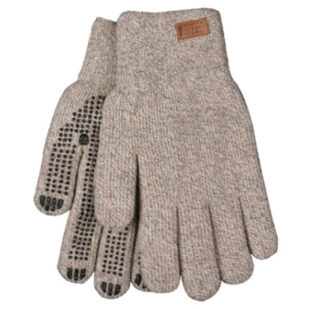 Kinco 5298-XL Men's Alyeska Rag Gloves, Wool Unlined Full Finger with PVC Dots