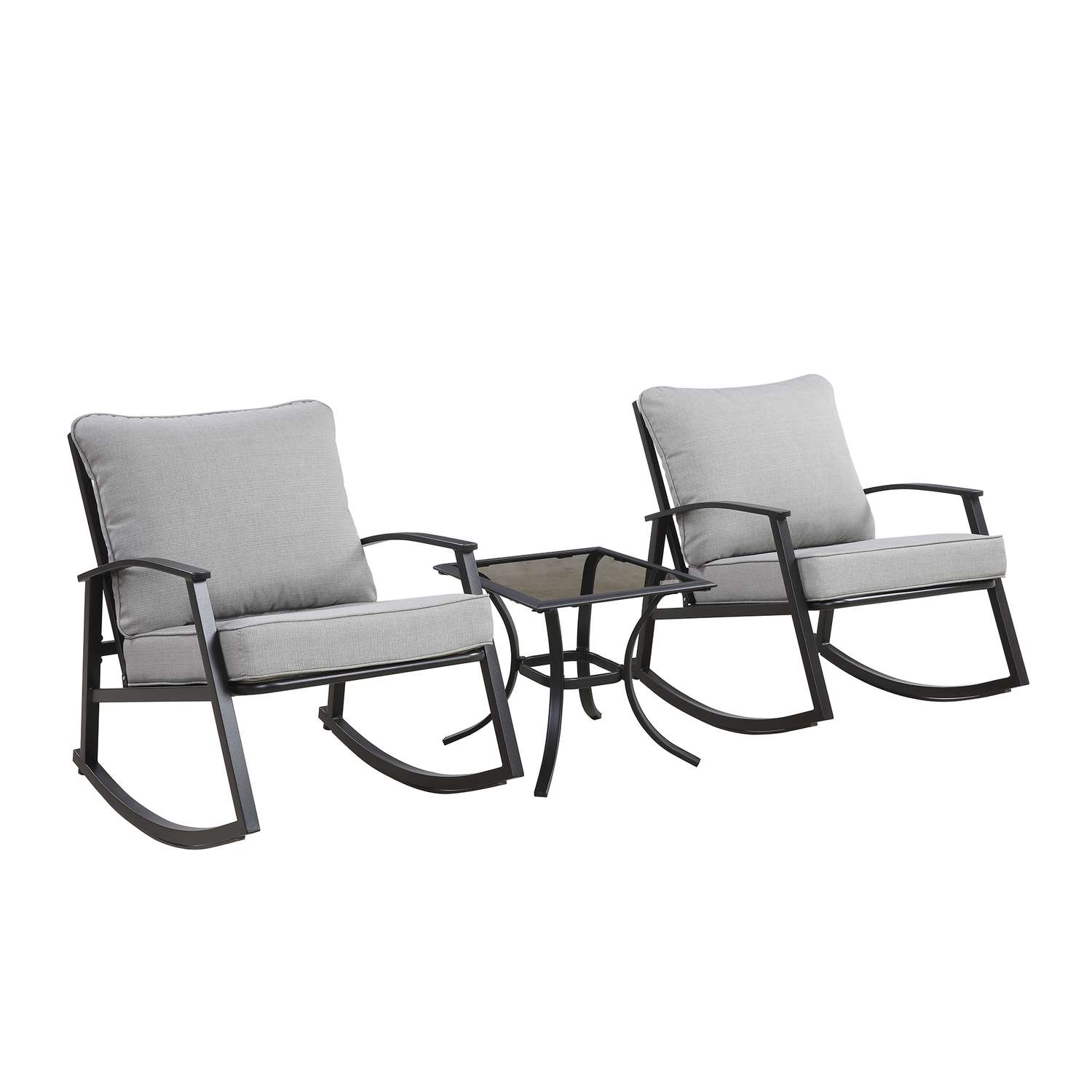 Living Accents Burlington 3 pc Black Steel Bistro Set 