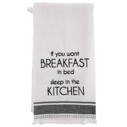 Karma Gifts Milo Black/White Cotton Breakfast In Bed Tea Towel 1 pk