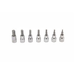 Crescent 3/8 in. X 3/8 in. drive Metric 6 Point Hex Bit Socket Set 7 pc