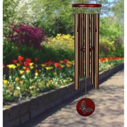 Woodstock Chimes Habitats Bronze Aluminum/Wood 26 in. Butterfly Wind Chime