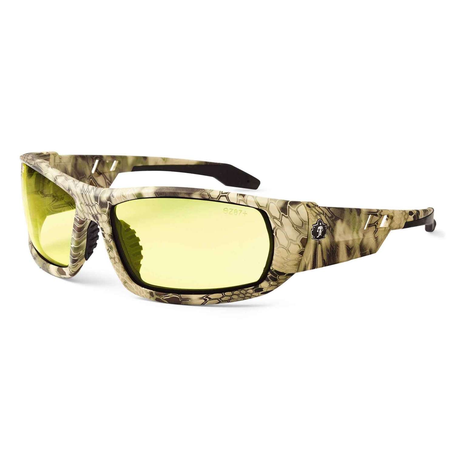 Ergodyne Skullerz Odin Safety Glasses Yellow Lens Kryptek Highlander