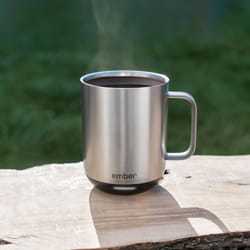 Ember 10 oz Silver BPA Free Temperature Control Mug