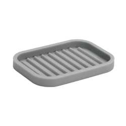 iDesign 5 in. L X 3.5 in. W X 0.5 in. H Silicone Soap Dish