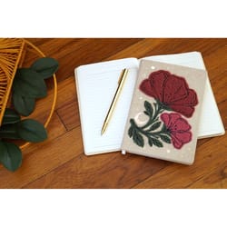 Denik Embroidered Journal 6 in. W X 8 in. L Sewn Bound Multicolored Double Bloom Notebook