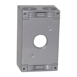 Sigma Engineered Solutions New Work 18.3 cu in Rectangle Metallic 1 gang Weatherproof Box Gray