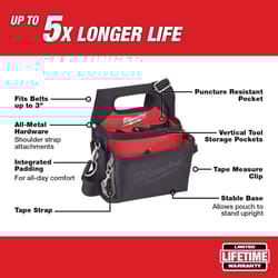 Milwaukee Ballistic Nylon Electrician's Pouch 15 pocket Black/Red 1 pc