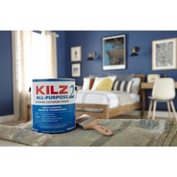 KILZ White Flat Water-Based Acrylic Stain Blocking Primer 1 qt