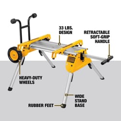 DeWalt Aluminum 9 in. H X 19.75 in. W Rolling Table Saw Stand 200 lb. capacity Yellow 1 pc