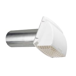 Dundas Jafine ProMax 7 in. L X 4 in. D White Aluminum/Plastic Wall Exhaust Hood