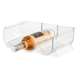 OGGI 6 bottle Clear Plastic Wine Rack