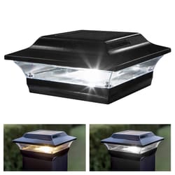 Classy Caps Black Solar Powered 0.33 W LED Post Cap Light 1 pk