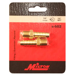 Milton Brass Air Hose End 1/4 in. MPT 2 pc