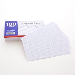 Bazic Products 3 in. H X 5 in. W Ruled Index Cards White 100 pk