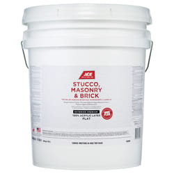 Ace Flat Midtone Hi-Hide Base Acrylic Latex Stucco, Masonry and Brick Paint Exterior 4.84 gal