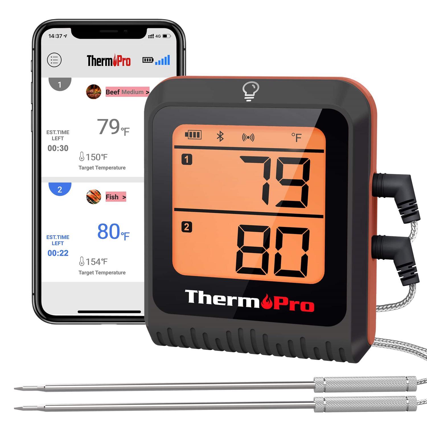 ThermoPro LCD Bluetooth Enabled Grill/Meat Thermometer Sansujyuku sansujyuku.com
