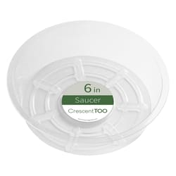 Crescent Garden 2 in. H X 6 in. D Plastic Plant Saucer Clear