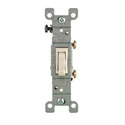 Leviton 15 amps Single Pole Toggle AC Quiet Switch Light Almond 10 pk