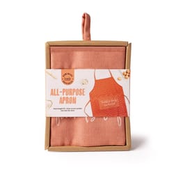 Krumbs Kitchen Homemade Happiness 1 pocket Orange Cotton Apron
