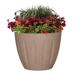 L&G Solutions 13 in. H X 16 in. D Polyresin Spritzer Planter Terra Cotta