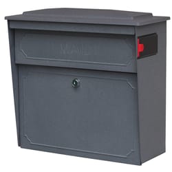 Mail Boss Townhouse Modern Galvanized Steel Wall Mount Granite Locking Mailbox