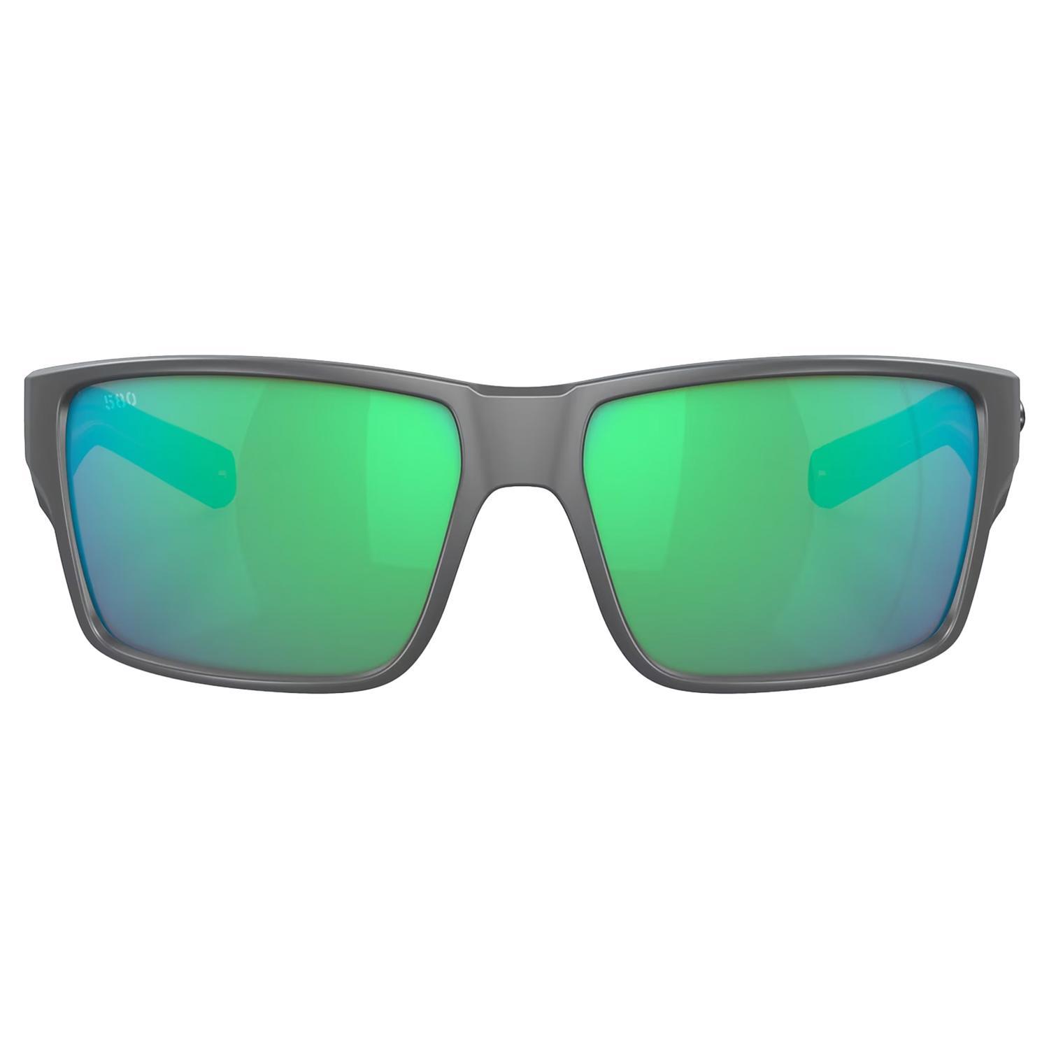 Photos - Sunglasses Costa Del Mar Costa Reefton Pro Black Frame Green Lens Polarized  06S908063908008 