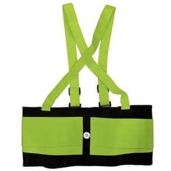 General Electric 42 in. 48 in. Polyester High Visibility Back Support Belt Black/Green XL 1 pc