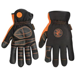 Klein Tools Men's Gloves Black/Orange L 1 pair