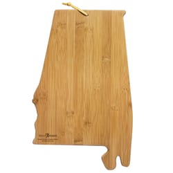 Totally Bamboo Summer Stokes 10 in. L X 15.75 in. W X 0.63 in. Bamboo Alabama State Serving & Cuttin