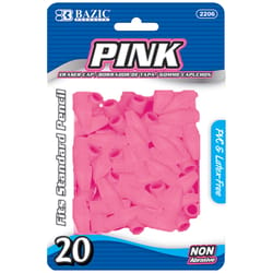 Bazic Products Pink Pencil Eraser Caps 20 pk
