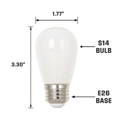 Westinghouse S14 E26 (Medium) LED Bulb Warm White 15 Watt Equivalence 1 pk