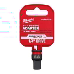 Milwaukee Shockwave 1/4 in. drive X 3/8 in. SAE Adapter Socket Adapter 1 pc