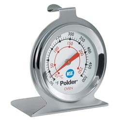 Polder 500 deg Thermometer 2 in. L X 2 in. W Silver