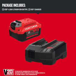 Craftsman 20V V20 CMCB204-CK 4 Ah Lithium-Ion Battery and Charger 2 pc