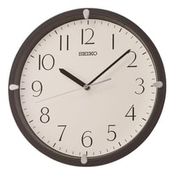 Seiko Kuota 1.65 in. W Indoor Classic Analog Wall Clock Glass/Plastic Black/White
