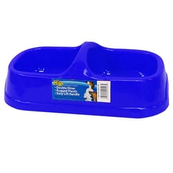 Hilo Yellow Plain Plastic 14 oz Double Pet Feeder For Dog