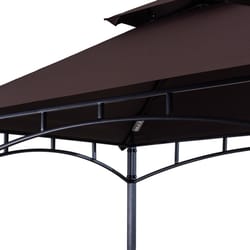 Living Accents Fabric Soft Top Grill Gazebo 8 ft. H X 5 ft. W