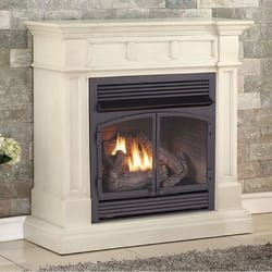 Duluth Forge 45 in. W 1500 sq ft Antique White Contemporary Gas Fireplace