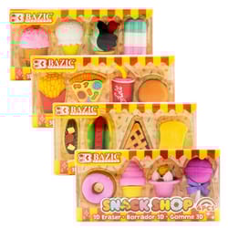 Bazic Products Assorted Pencil Eraser 4 pk