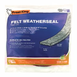 Frost King Gray Felt Weather Seal For Doors and Windows 17 ft. L X 0.19 in.